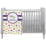 Girls Space Themed Crib Comforter / Quilt (Personalized)