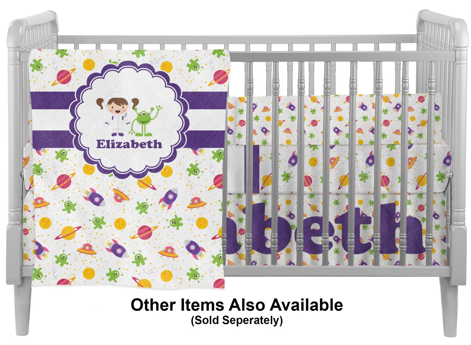 space themed crib sheets