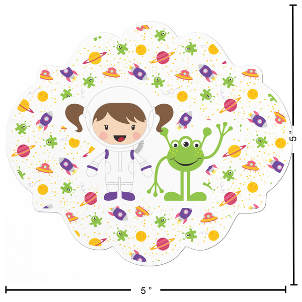 Girls Space Themed Custom Shape Iron On Patches - L - APPROVAL