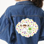 Girls Space Themed Twill Iron On Patch - Custom Shape - 3XL