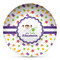 Girls Space Themed Microwave Safe Plastic Plate - Composite Polymer (Personalized)