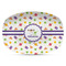 Girls Space Themed Plastic Platter - Microwave & Oven Safe Composite Polymer (Personalized)