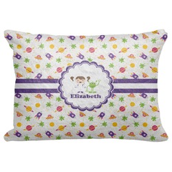 Girls Space Themed Decorative Baby Pillowcase - 16"x12" (Personalized)