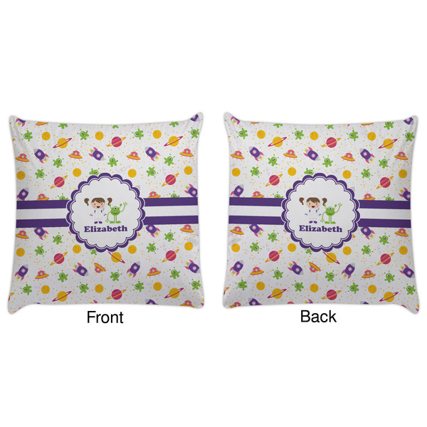 Girls Space Themed Decorative Pillow Case - Approval