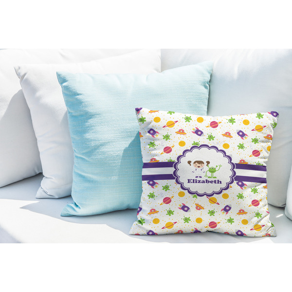 Girls Space Themed Decorative Pillow Case - LIFESTYLE 2