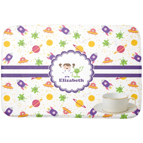 Girls Space Themed Dish Drying Mat