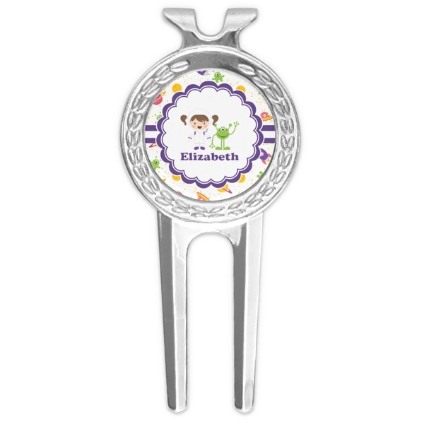 Custom Girls Space Themed Golf Divot Tool & Ball Marker (Personalized)