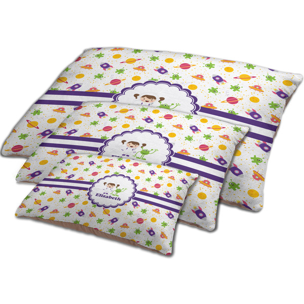 Girls Space Themed Dog Beds - MAIN (sm, med, lrg)