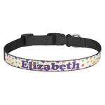 Girls Space Themed Dog Collar - Medium (Personalized)