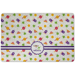 Girls Space Themed Dog Food Mat w/ Name or Text