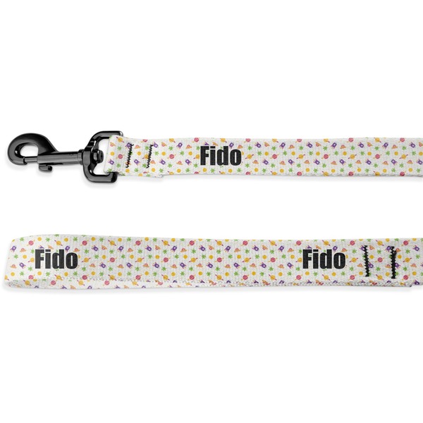 Custom Girls Space Themed Deluxe Dog Leash - 4 ft (Personalized)