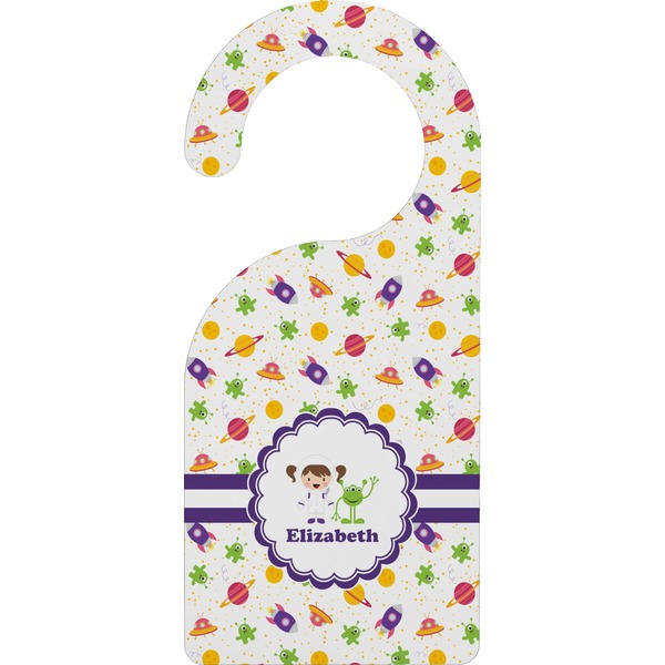 Custom Girls Space Themed Door Hanger (Personalized)