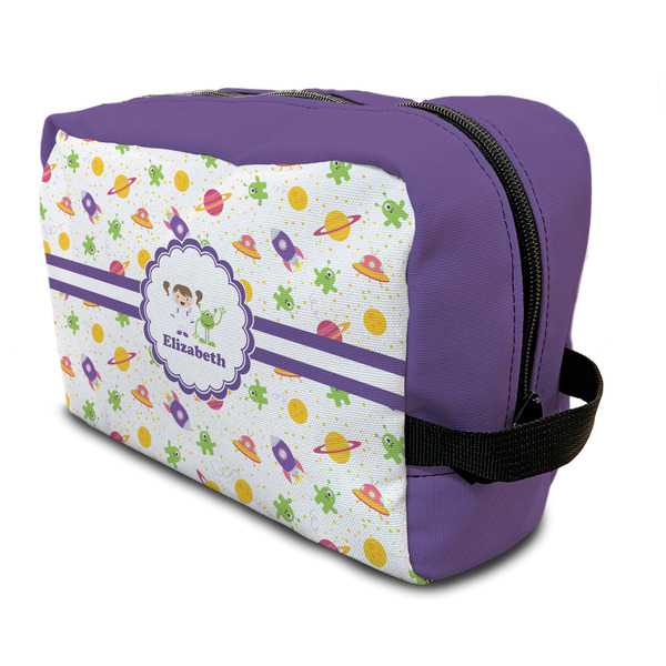 Custom Girls Space Themed Toiletry Bag / Dopp Kit (Personalized)