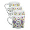 Girls Space Themed Double Shot Espresso Mugs - Set of 4 Front