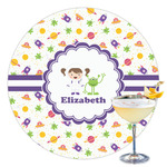 Girls Space Themed Printed Drink Topper - 3.5" (Personalized)
