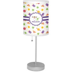 Girls Space Themed 7" Drum Lamp with Shade (Personalized)