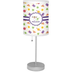 Girls Space Themed Lamp with Drum Shade (Personalized)