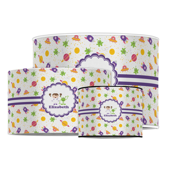 Girls Space Themed Drum Lampshades - MAIN