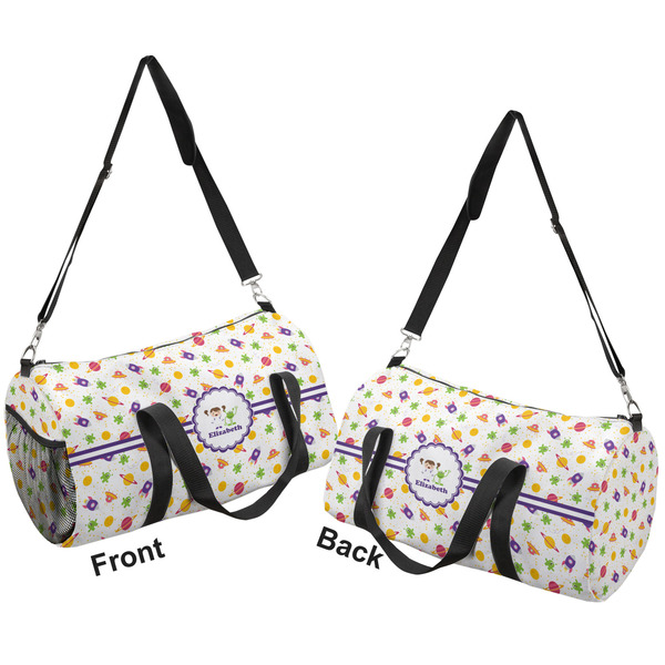Girls Space Themed Duffle bag large front and back sides
