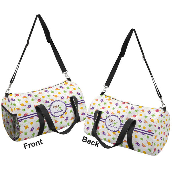Girls Space Themed Duffle bag small front and back sides