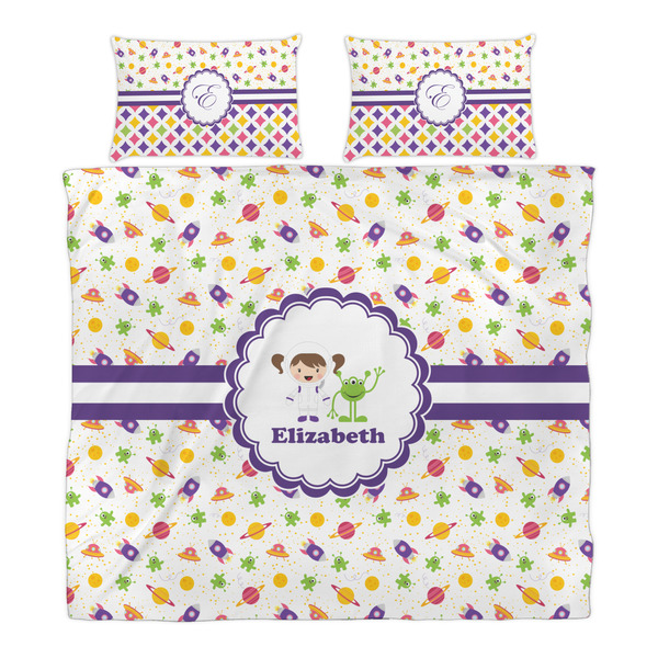 Girls Space Themed Duvet Cover Set - King - Alt Approval
