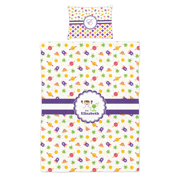 Girls Space Themed Duvet Cover Set - Twin - Alt Approval