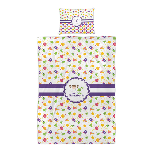 Girls Space Themed Duvet Cover Set - Twin XL - Alt Approval
