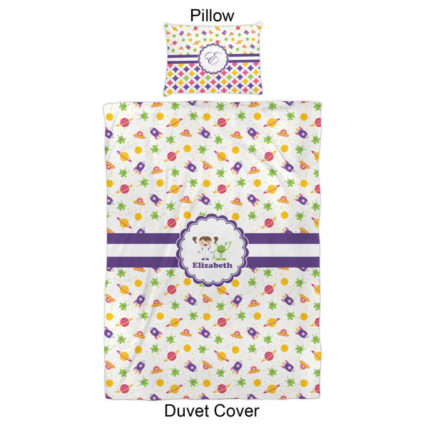 Girls Space Themed Duvet Cover Set - Twin XL - Approval