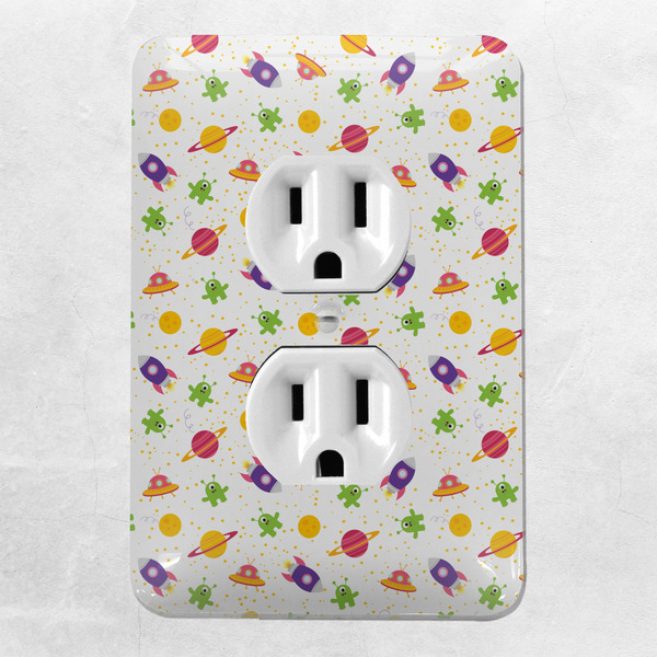Girls Space Themed Electric Outlet Plate - LIFESTYLE