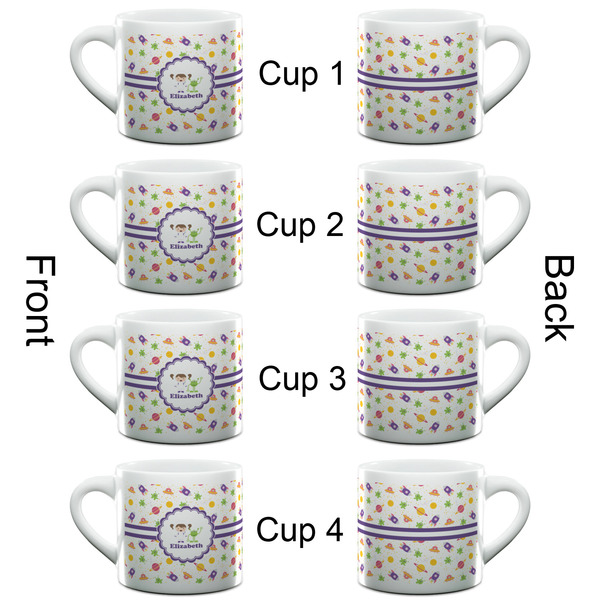 Girls Space Themed Espresso Cup - 6oz (Double Shot Set of 4) APPROVAL