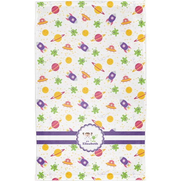 Girls Space Themed Finger Tip Towel - Full View