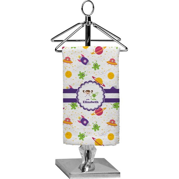 Custom Girls Space Themed Finger Tip Towel - Full Print (Personalized)