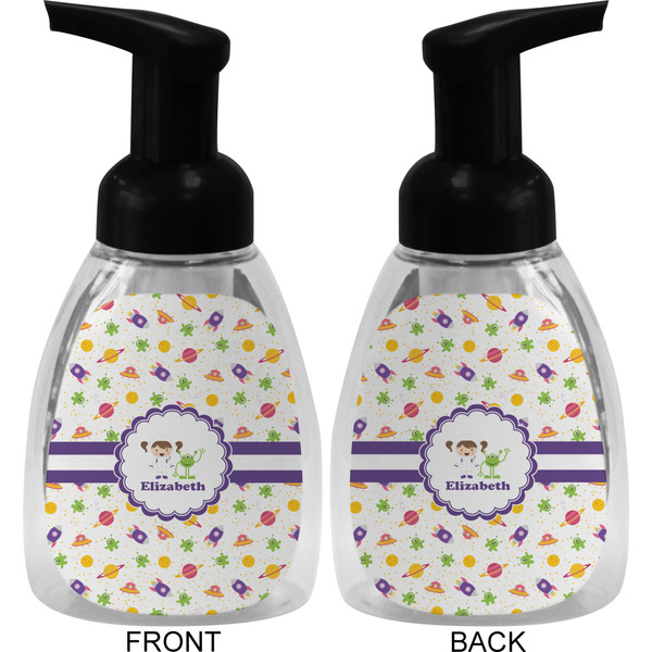 Girls Space Themed Foam Soap Bottle (Front & Back)