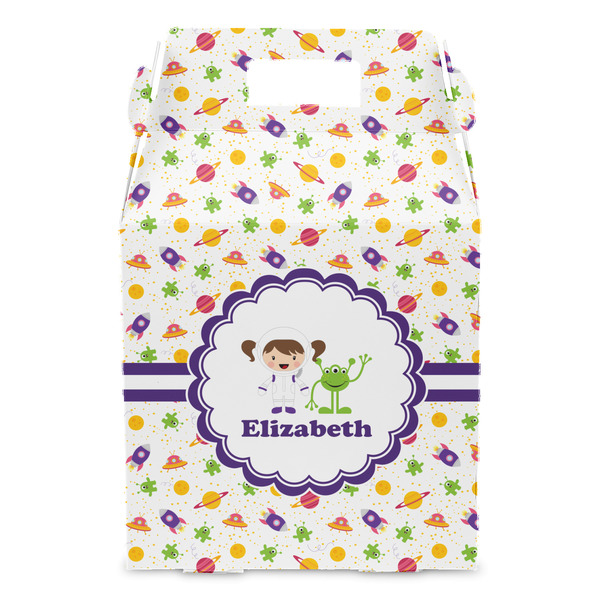 Girls Space Themed Gable Favor Box - Front