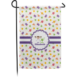 Girls Space Themed Small Garden Flag - Single Sided w/ Name or Text