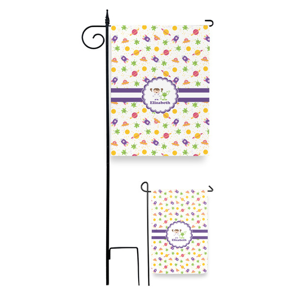 Girls Space Themed Garden Flag - PARENT/MAIN