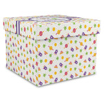 Girls Space Themed Gift Box with Lid - Canvas Wrapped - XX-Large (Personalized)