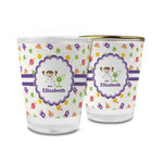 Girls Space Themed Glass Shot Glass - 1.5 oz (Personalized)