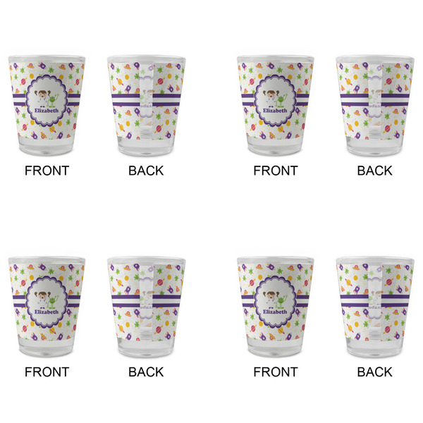 Girls Space Themed Glass Shot Glass - Standard - Set of 4 - APPROVAL