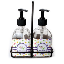 Girls Space Themed Glass Soap & Lotion Bottles (Personalized)