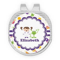 Girls Space Themed Golf Ball Marker - Hat Clip - Silver