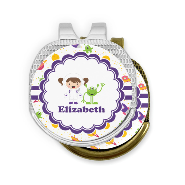 Girls Space Themed Golf Ball Marker Hat Clip - PARENT/MAIN