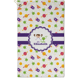Girls Space Themed Golf Towel - Poly-Cotton Blend - Small w/ Name or Text