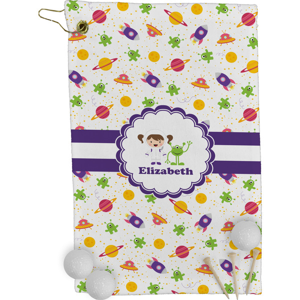 Girls Space Themed Golf Towel (Personalized)