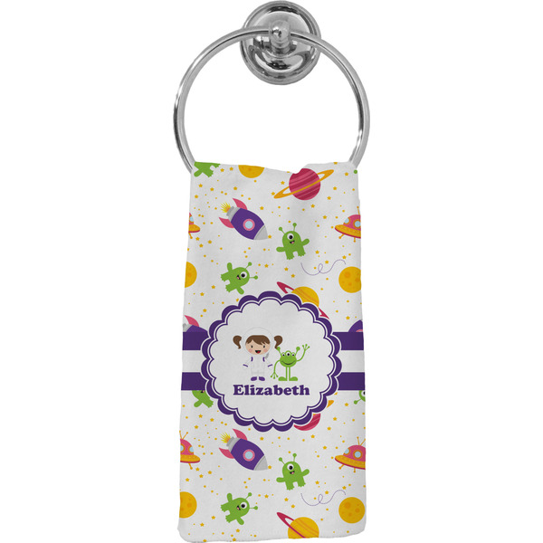 Custom Girls Space Themed Hand Towel - Full Print (Personalized)