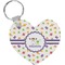 Girls Space Themed Heart Keychain (Personalized)