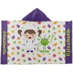 Girls Space Themed Kids Hooded Towel (Personalized)