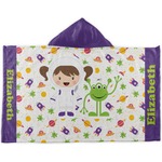 Girls Space Themed Kids Hooded Towel (Personalized)