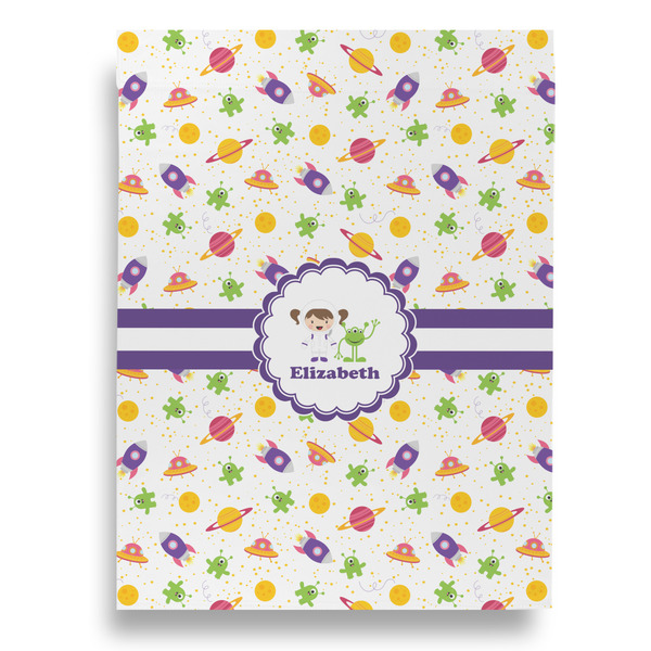 Girls Space Themed House Flags - Double Sided - FRONT