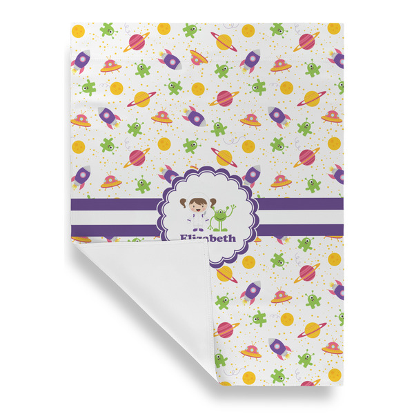 Girls Space Themed House Flags - Single Sided - FRONT FOLDED